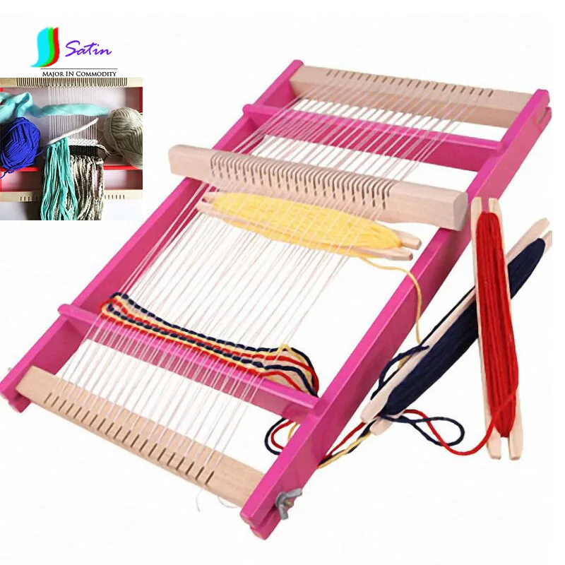 Новинка регулируемая деревянная вязальная машина большого размера для детей