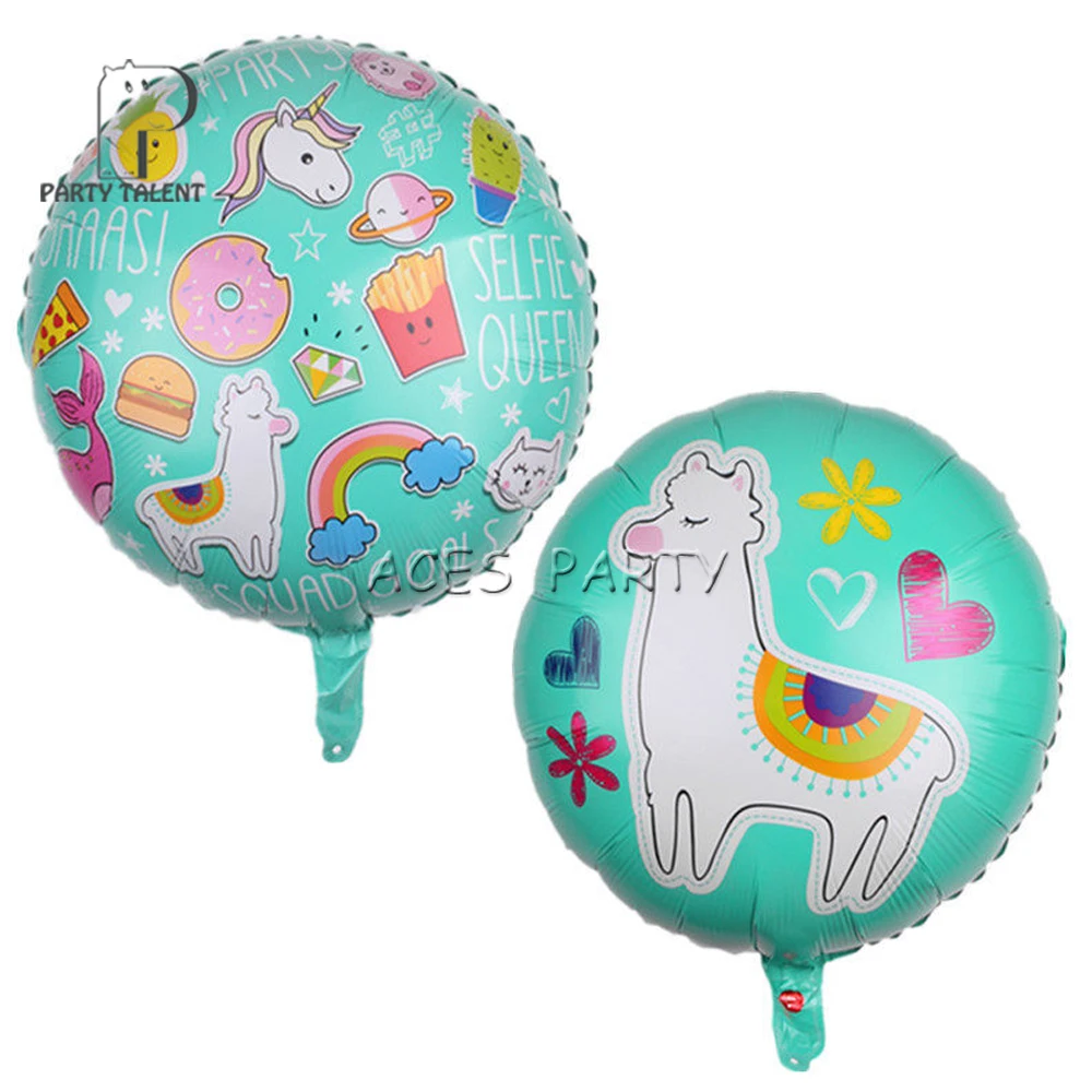 Вечерние принадлежности 18 дюймов альпака лама алюминиевая пленка воздушный шар