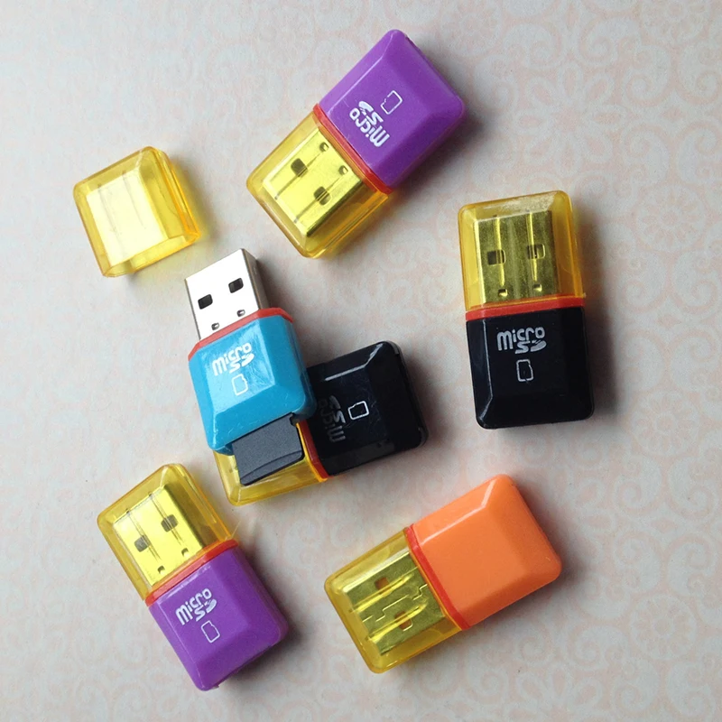Мини USB 2 0 высокоскоростной Micro SD SDHC TF кардридер 1 шт. случайный цвет|Картридеры| |