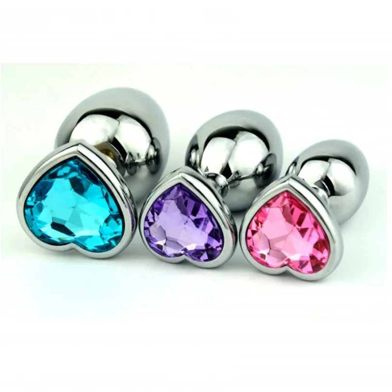 3 шт./лот основа в виде сердца сексуальная серебристая металлическая Анальная