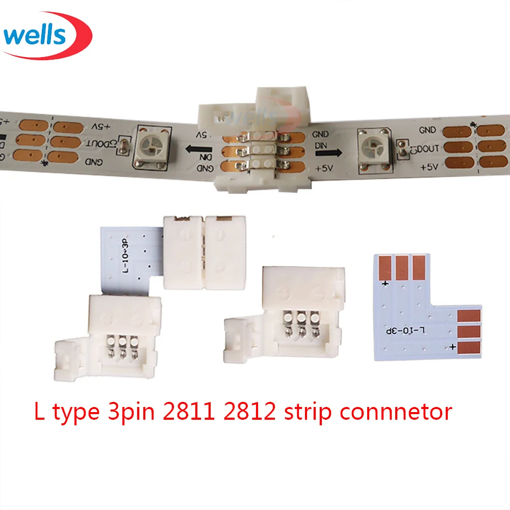 Фото Best pricel 2Pin 3pin 4 Pin 8 мм 10 L Форма LED разъем для подключения углу правый угол 3528 2811 2812 5050 Best pricel 2Pin 3pin 4 Pin 8 мм 10 L Форма LED разъем для подключения углу правый угол 3528 2811 2812 5050
