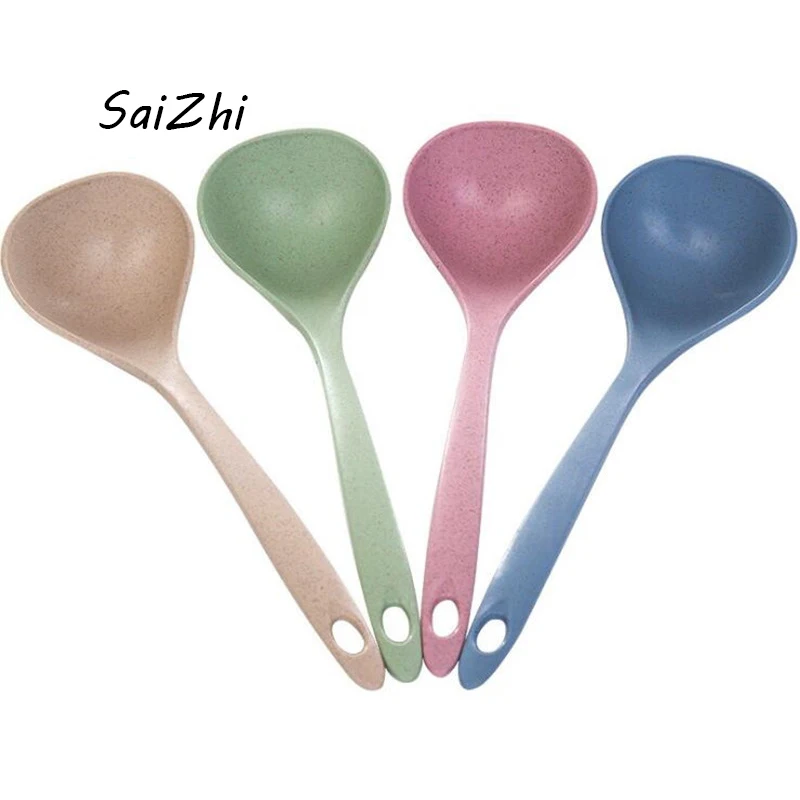 Wheat Straw Stalk Spoon Home Kitchen accessories Ladle Rice Soup Tableware Meal Dinner cocina utensilios QC3902 | Дом и сад