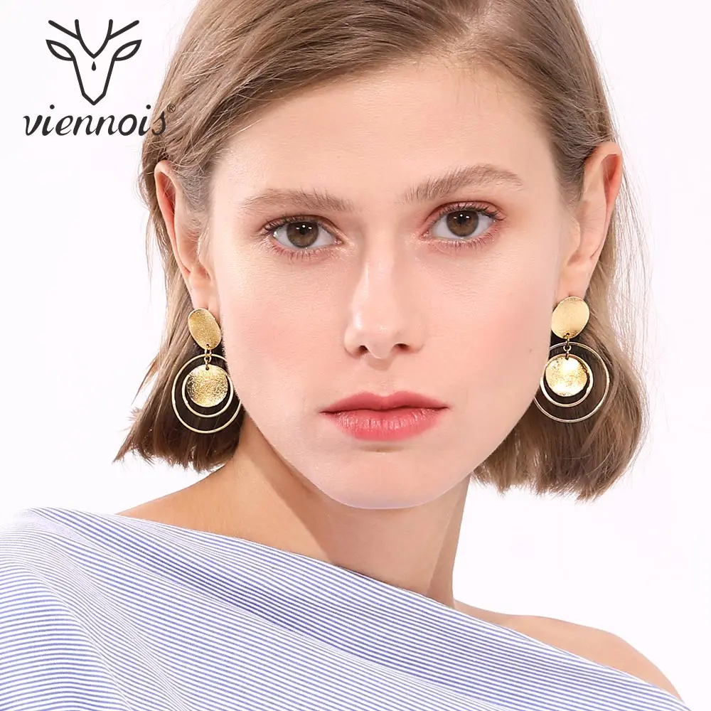 Большие круглые серьги кольца Венская в дубайском стиле для женщин Многослойные