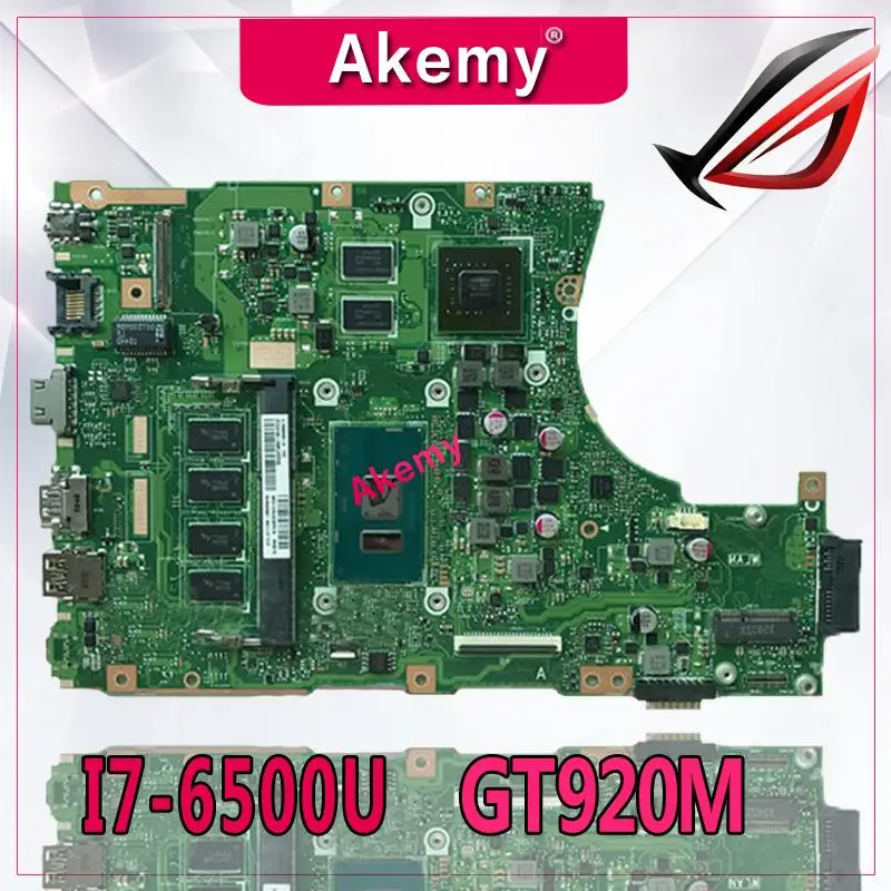 

Akemy X456UJ X456UF материнская плата для ноутбука For Asus X456U X456UQ X456UB X456UQK X456UV материнская плата 4GB-RAM I7-6500U GT920M/GT930M DDR3