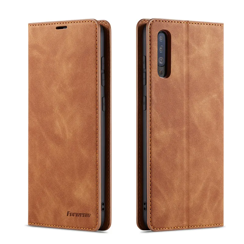 Роскошный кожаный A50 A20E чехол для samsung Galaxy A70 A50 A40 A30 A20 A10 M10 A80 A90 Магнитный съемник для жестких бирок для электронного отслеживания товара бумажник флип-чехол со слотом для карт