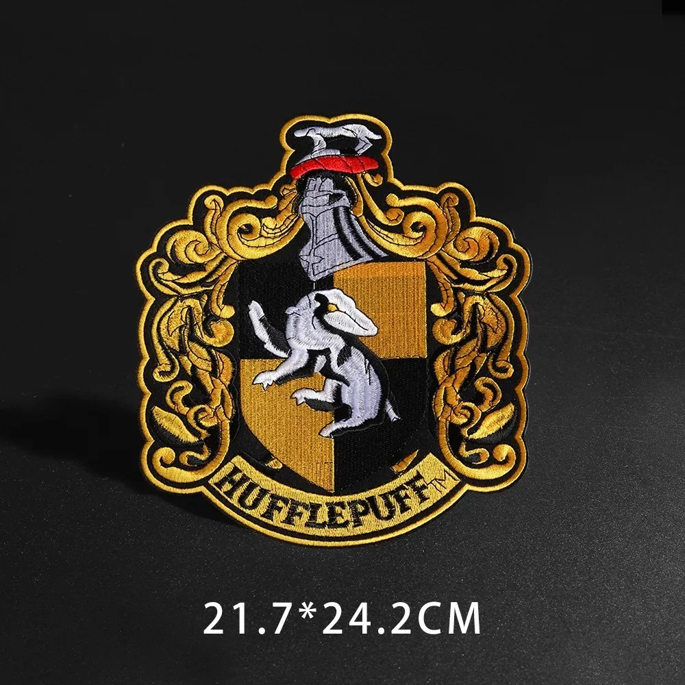 Новые магические значки-патчи для одежды, железные наклейки Ravenclaw Gryffindor Slytherin Hufflepuff Diy