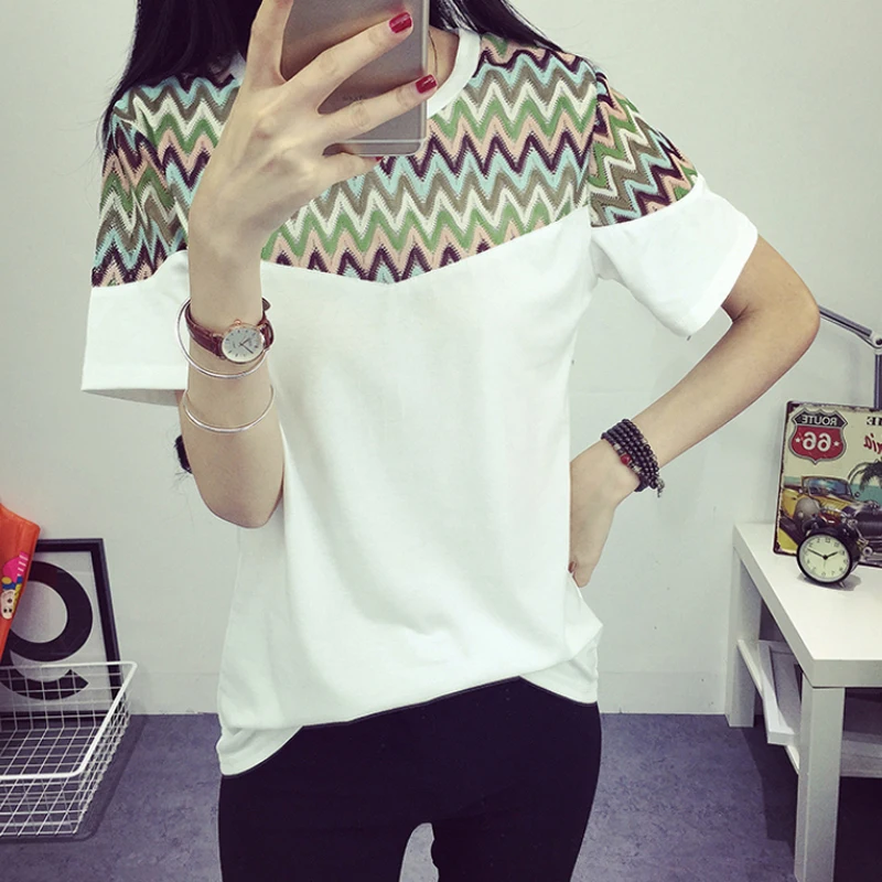 Корейская хлопковая футболка для кормящих мам Одежда беременных одежда