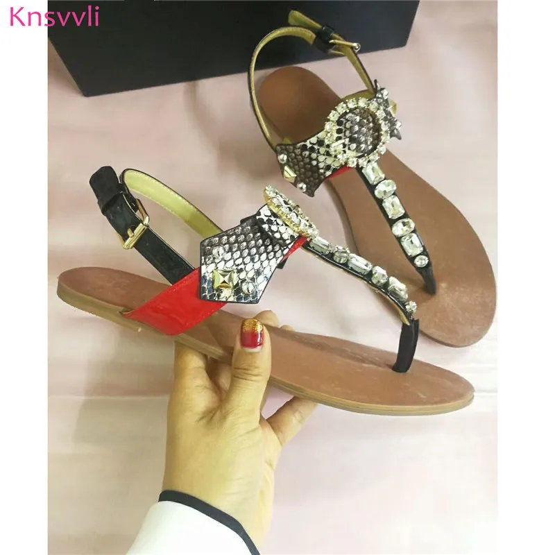 Женские пляжные шлепанцы Knsvvli разноцветные повседневные сандалии с круглыми