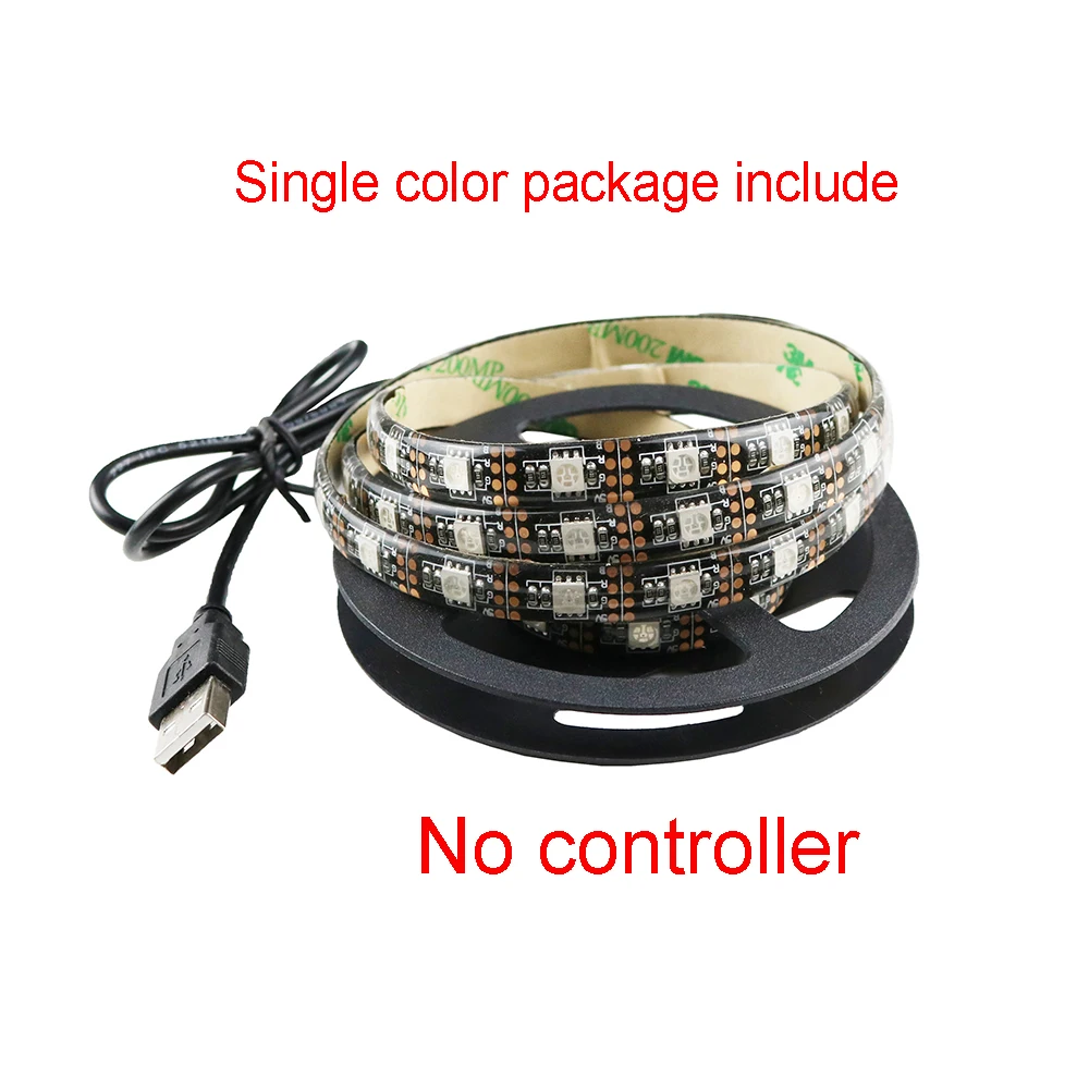 

1-5M 5050 USB Led Strip RGB and Single Color 5V 60led/M light Waterproof tiras for TV Background Computer Bike car Party IQ