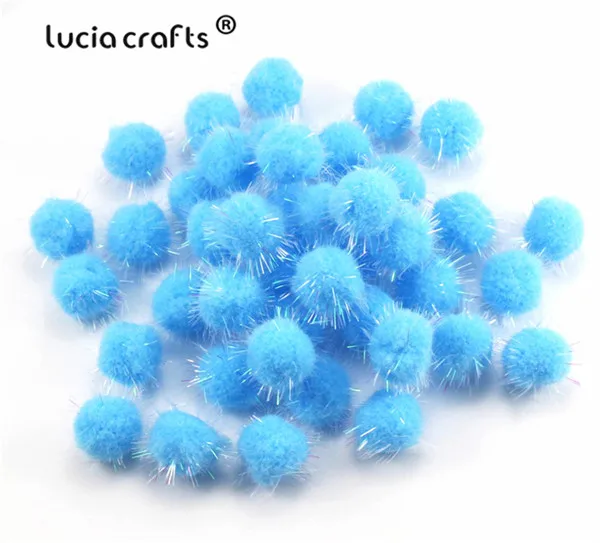 Lucia crafts около 20 мм синель стебли Bendaroos Рождественский плюшевый шар корень волос Diy детские игрушки оптом K1005 - Цвет: C2 Blue  48pcs