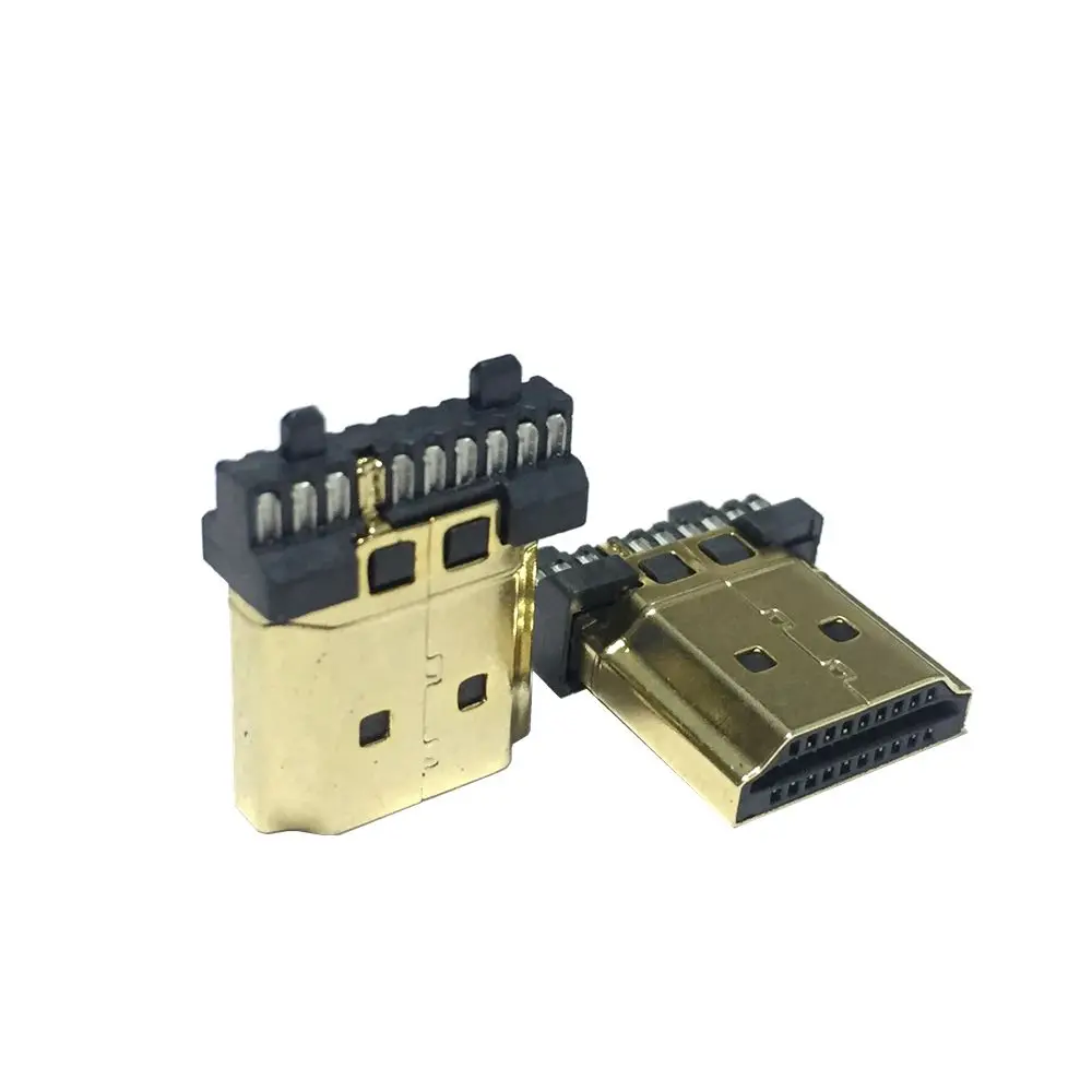 10 шт. сделай сам совместимый с HDMI Тип C Штекерный разъем типа папа 19 контактный PCB +