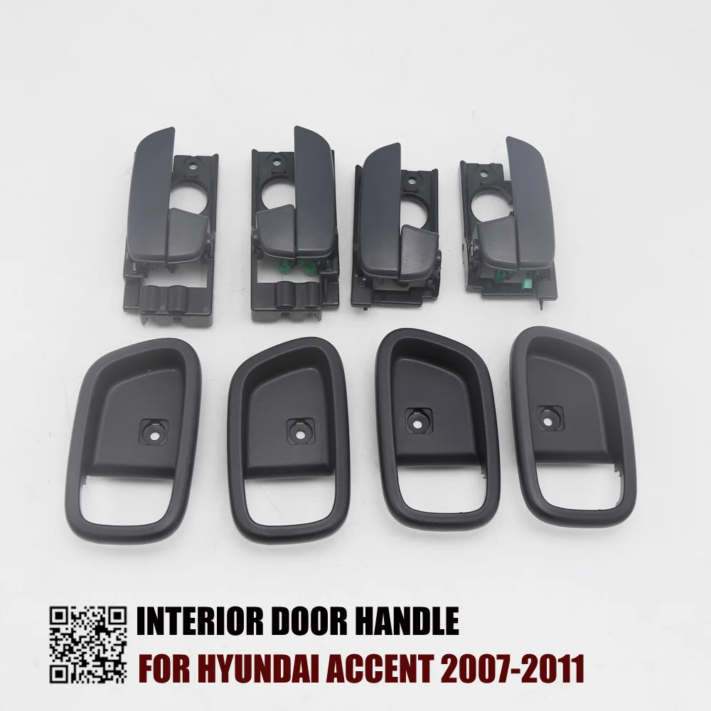Фото ДЛЯ HYUNDAI ACCENT 2007-2011 2007 2008 2009 2010 2011 8 шт. черная ручка внутренней двери №2