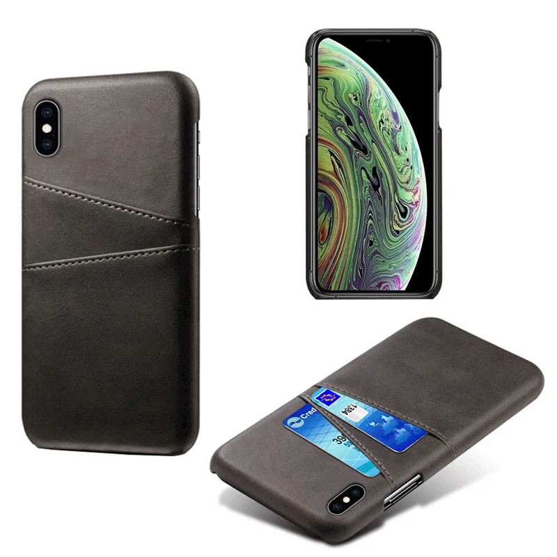 Роскошный чехол с держателем для карт iPhone 5 5s 6 6s 7 8 Plus 5se кожаный кошелек iphone X XR XS 11