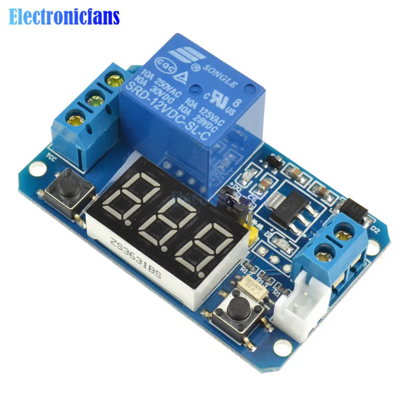 Релейный модуль с цифровым светодиодным дисплеем 12 В 0 999 минут|relay module|module 12vmodule