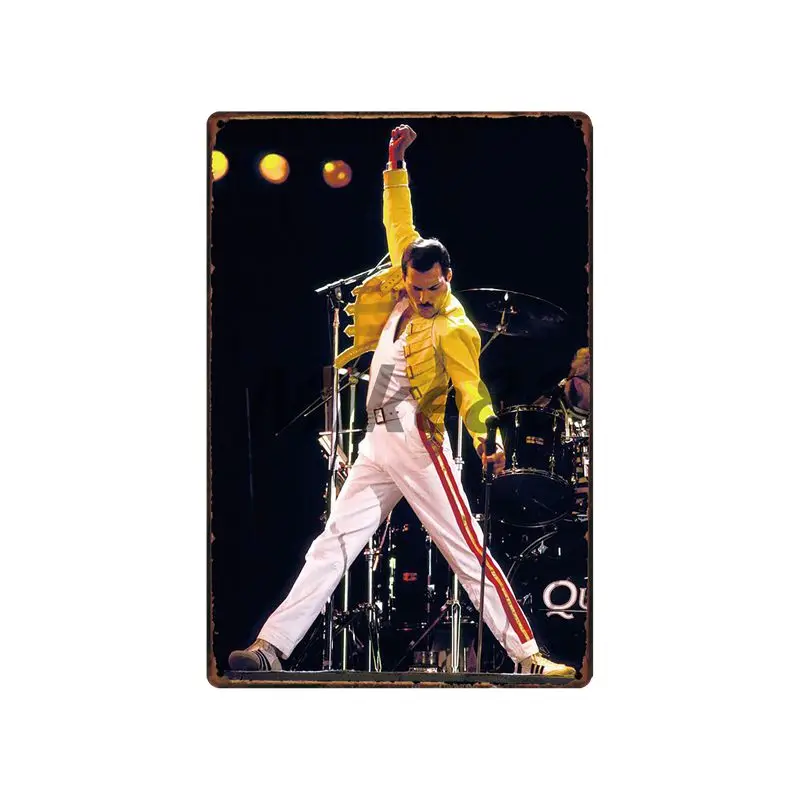 Музыкальный металлический знак Freddie mercury Mike86 настенный плакат на заказ