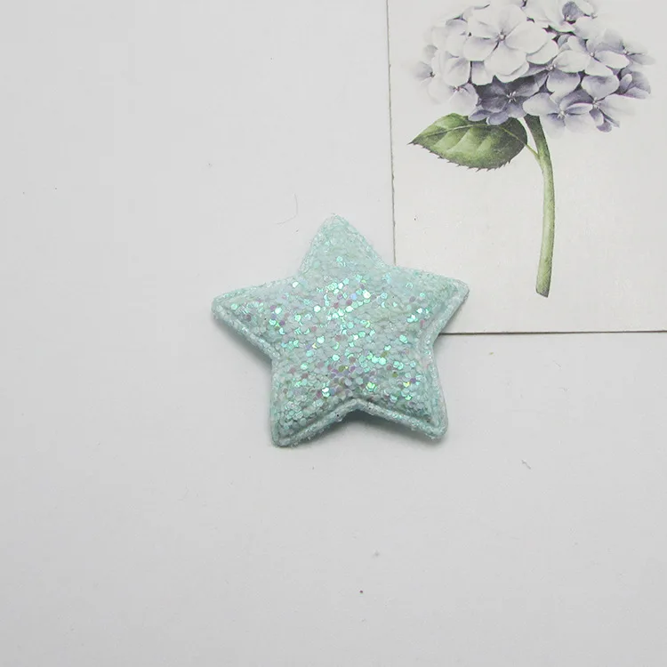 Блестящие звезды сердце Цветы для рукоделия аксессуары - Цвет: aqua star