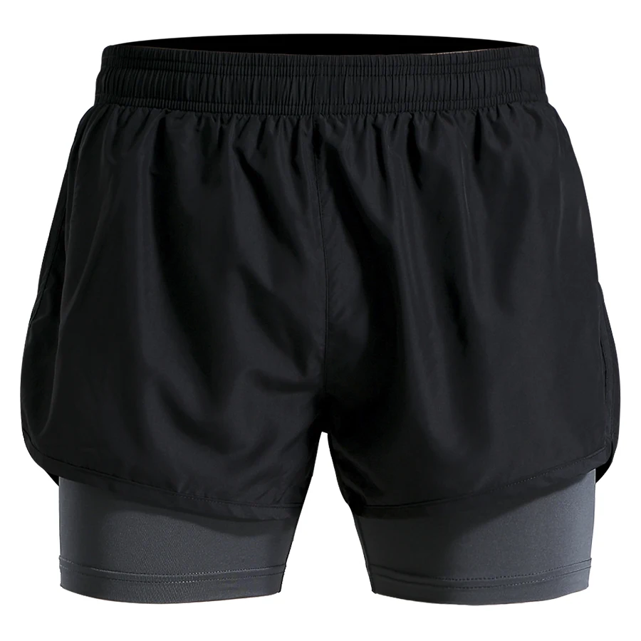 

New Men's Sports 3" Running Shorts Quick-drying Active Training Exercise Jogging 2 in 1 Shorts With Longer Liner
