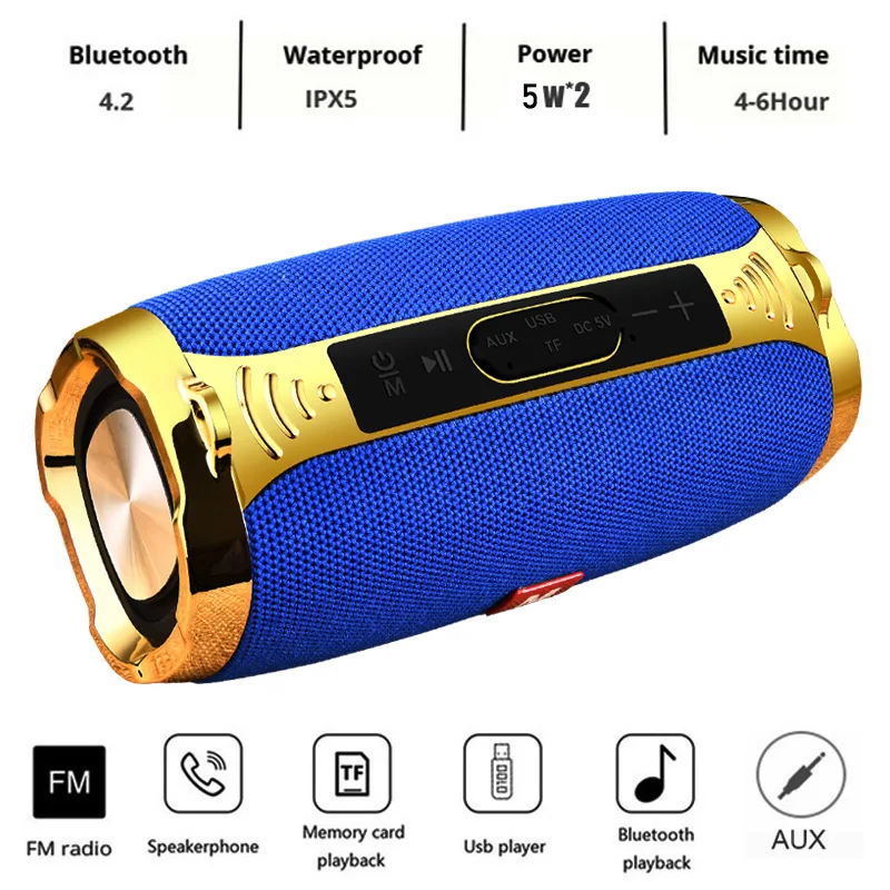 Bluetooth Колонка Беспроводная портативная звуковая коробка 10 Вт стерео сабвуфер fm-радио Boombox Tv Tf AUX USB PC звуковая панель для xiaomi