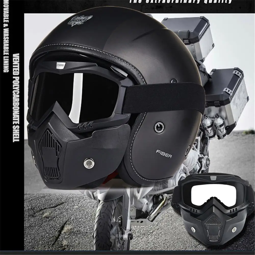 Стекловолокно BEON moto rcycle шлем с маской полиция высокого класса Чоппер открытым лицом Винтаж moto Casque Casco moto cicleta Capacete