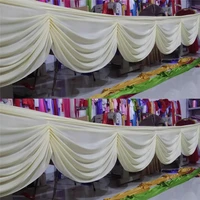 free shipping cheap price wedding party backdrop decoration curtain swag ladder drops