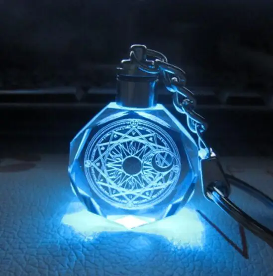 Распродажа Chaveiros Yuri On Ice Cardcaptor Sakura модный брелок со стразами аниме блестящие косплей светодиодные брелки автомобильные брелки