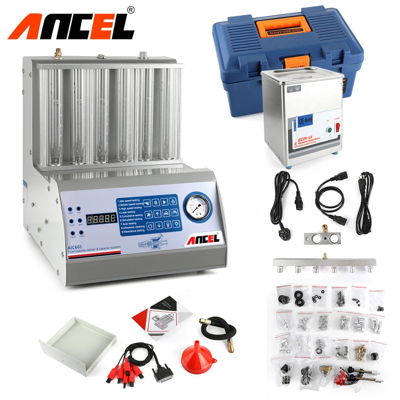 Ancel AIC601 6 цилиндровый бензин для авто Ультразвуковой очиститель топливной