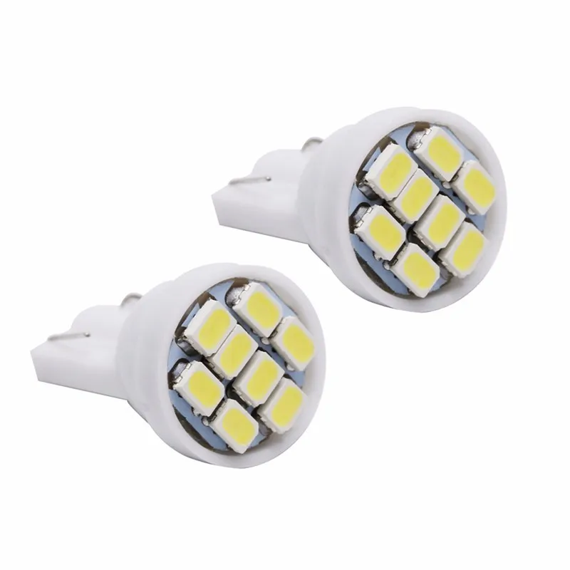 10 шт./лот Led T10 W5W 8SMD 2835 Светодиодные лампы для чтения световой индикатор белый свет
