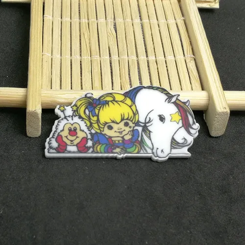 Free shipping 25pcs/lot cartoon rainbow girl planar resin BIHAIYUAN | Дом и сад