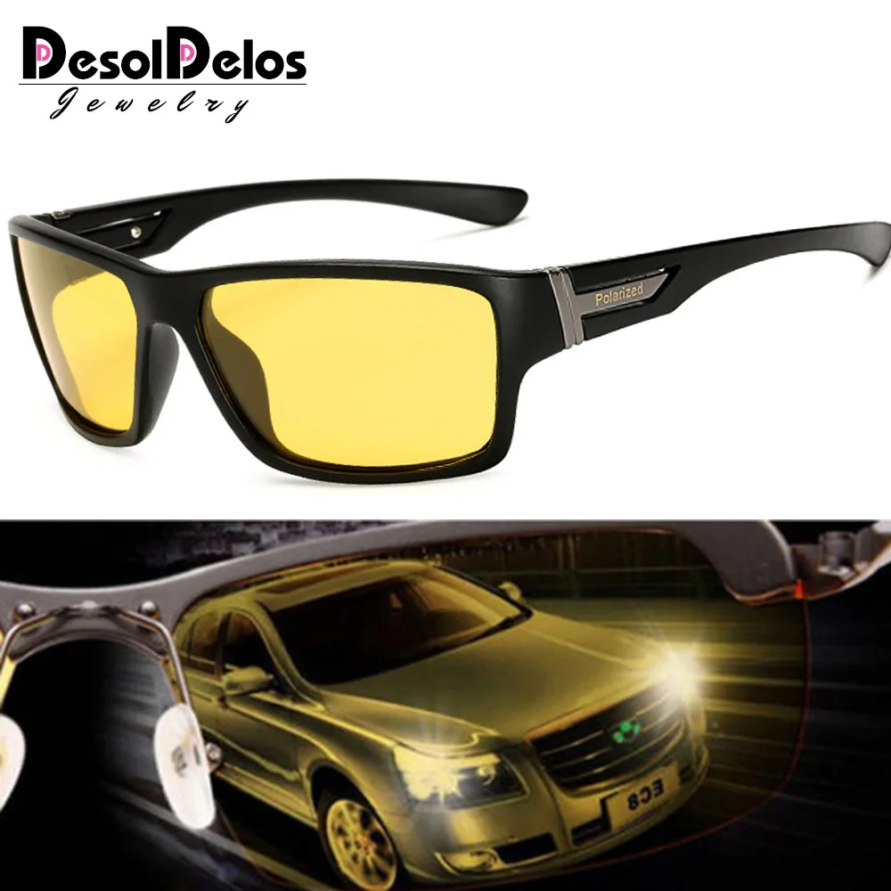 Солнцезащитные очки для вождения мужчин и женщин поляризованные линзы ночного