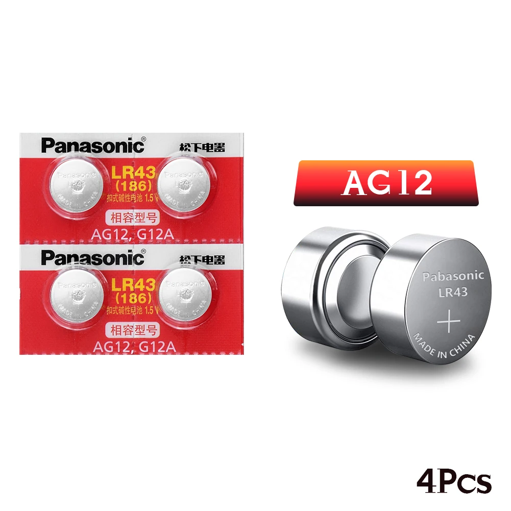 AG12 батарея LR1144 LR43 таблетки RW44 для часов игрушки 4 шт. 1 5 В щелочные L1142 SG12 386A 386X CR43|Часовые батарейки| |