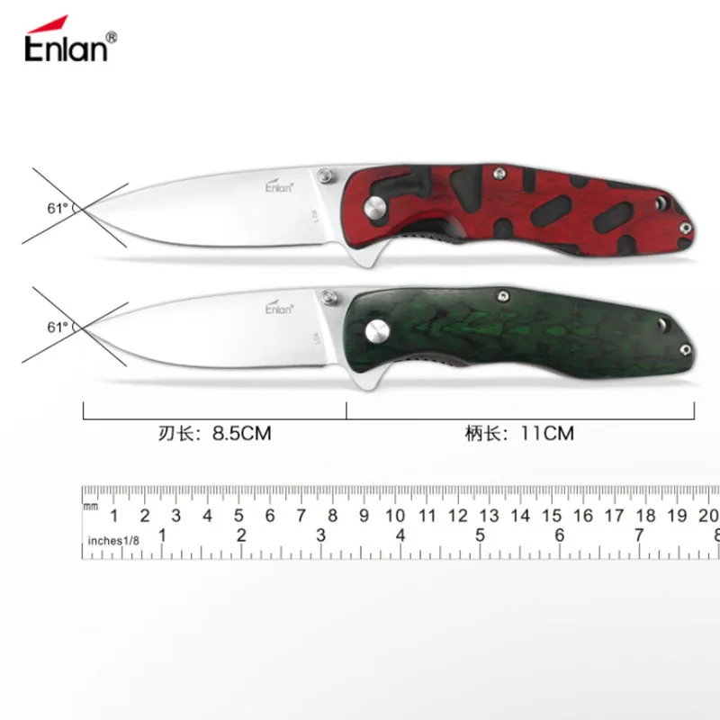 Складной нож Enlan L04 8Cr13MoV G10 карманный тактический Клинок с деревянной ручкой для