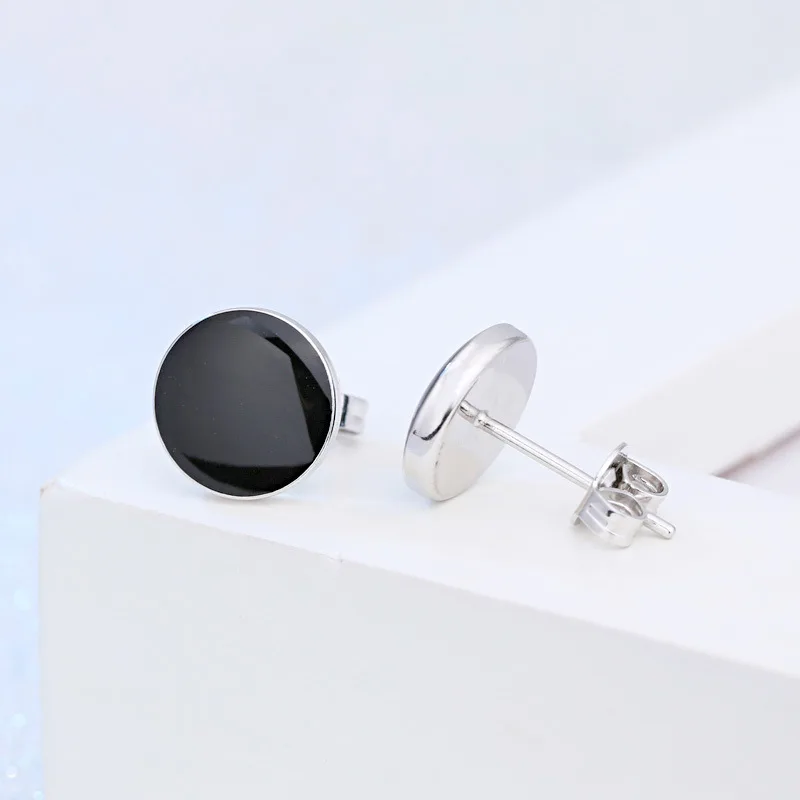 Серьги гвоздики MOONROCY для мужчин и женщин круглые Модные Простые Ювелирные