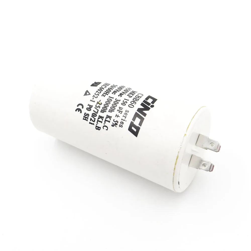 150UF 400V 450V CBB60 Motor Run Capacitor wire SH DB Polypropylene Film Ac 450VAC Water Pump electrical engine 150mfd 150mf |