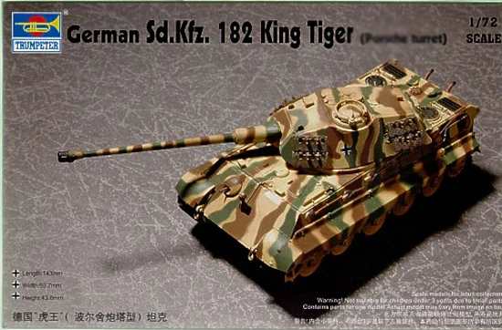 1:72 трубчатая ручная модель 07202 года немецкий тигровый король тяжелый бак в