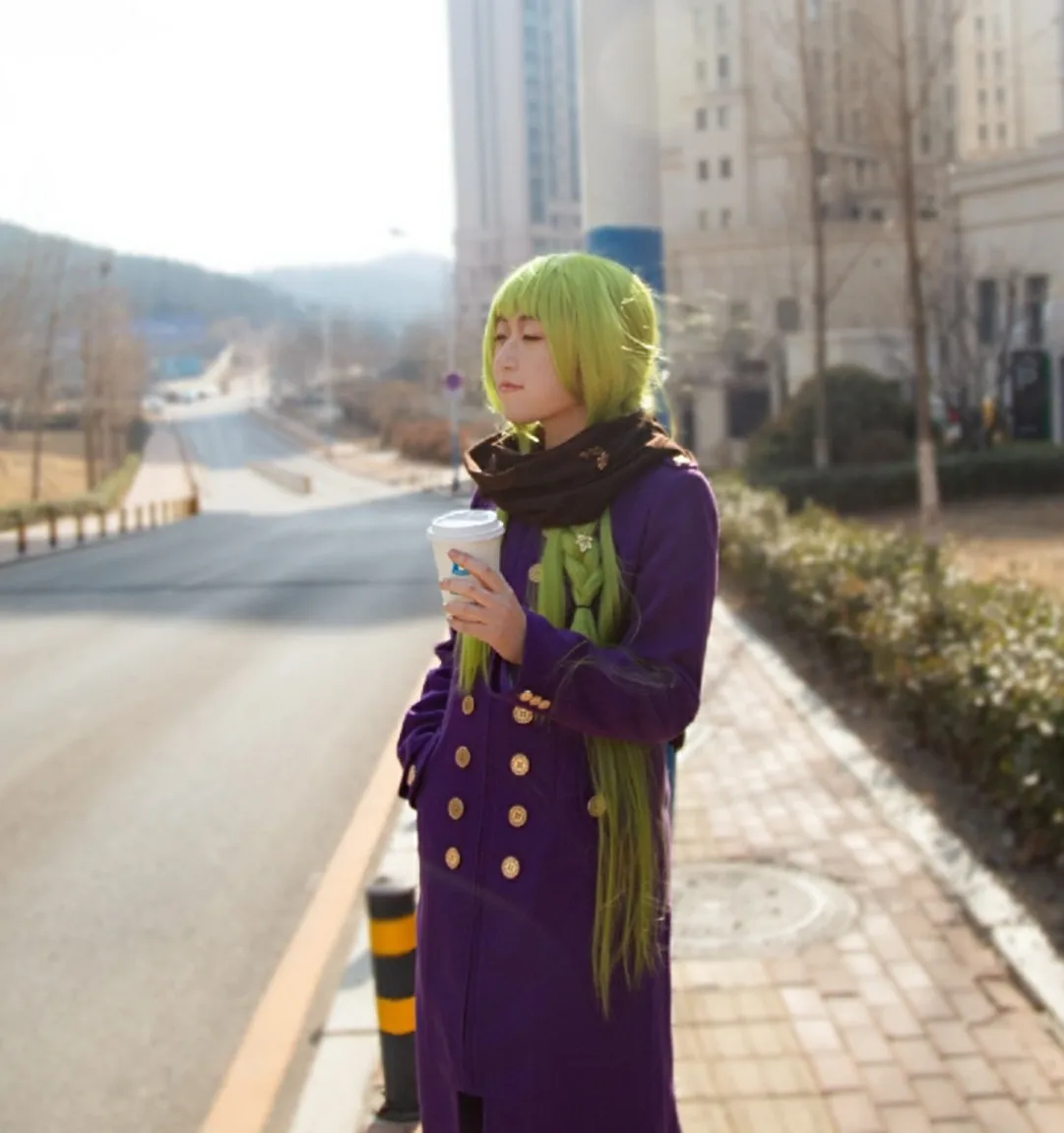 Fate/Grand Order Enkidu Косплей зеленый парик мужской длинные прямые зеленые волосы