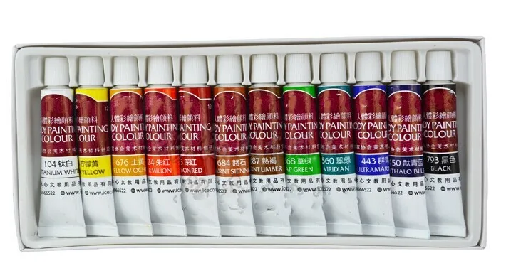 

12pcs =1box 12ml body art painting colors face painting pigment theatrical makeup kit tattoo set for party game cheer festive