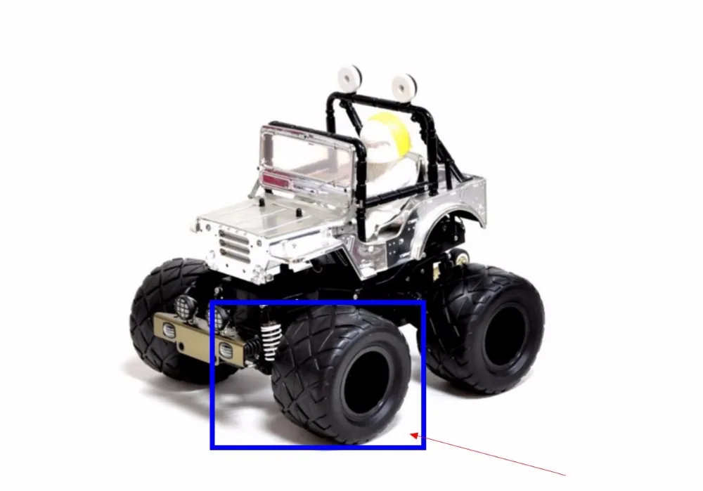Набор уличных шин F/R 4 шт для Tamiya WR 02 Suzuki Jimny/Willy без других деталей|set 2| |