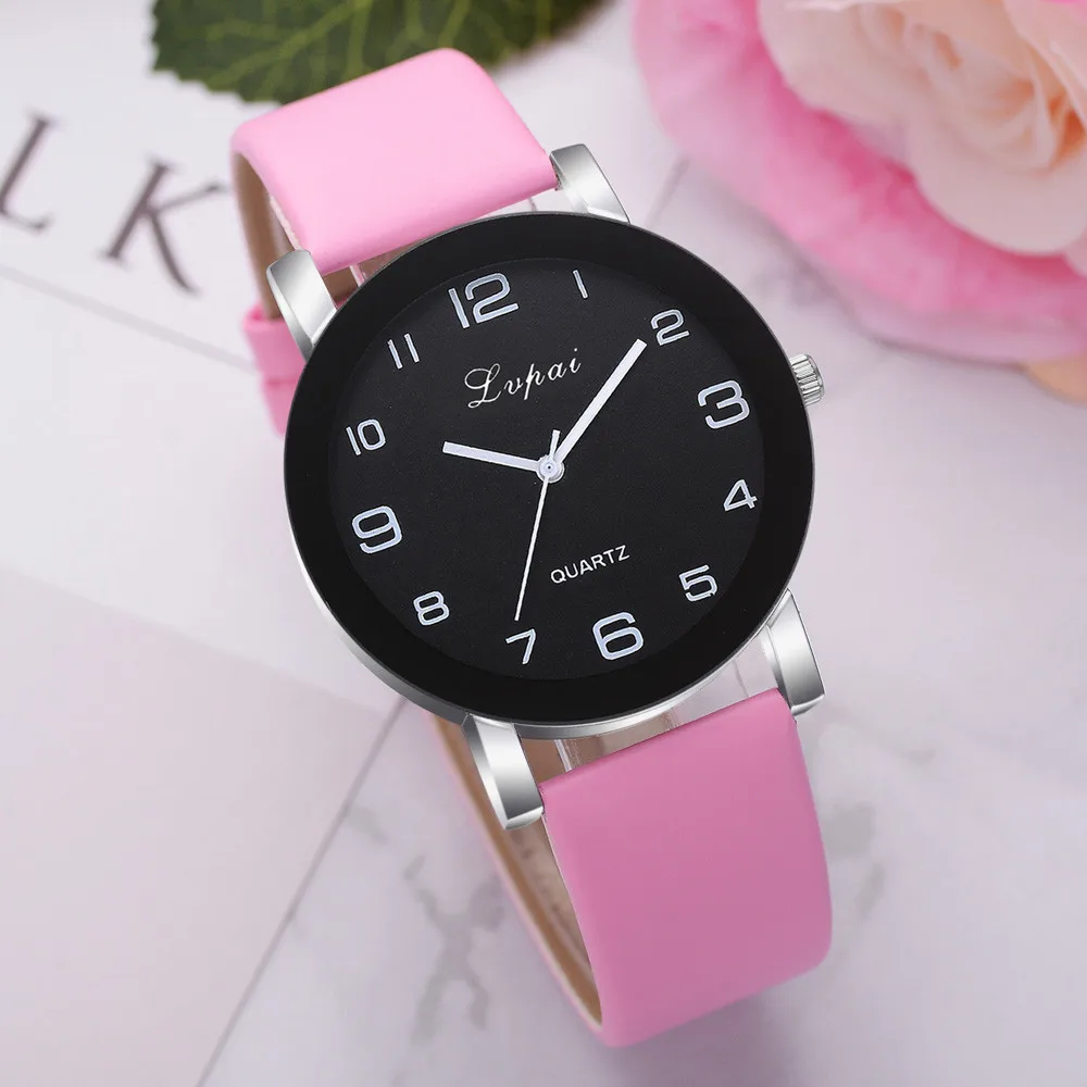 

Best Quality Women's Casual Quartz Leather Band Watch Analog Band Watch Analog Wrist Watch Women Clock Reloj Free Shipping