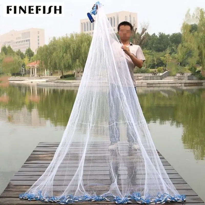 

Finefish With sinker and without sinker Cast Net Fishing Network USA Hand Cast Net Outdoor Throw Catch Fishing Net Tool Gill net