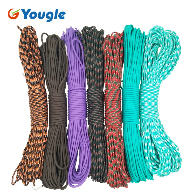 Паракорд YOUGLE Paracord 550 100FT веревка Mil Spec Type III набор для выживания из 7 нитей