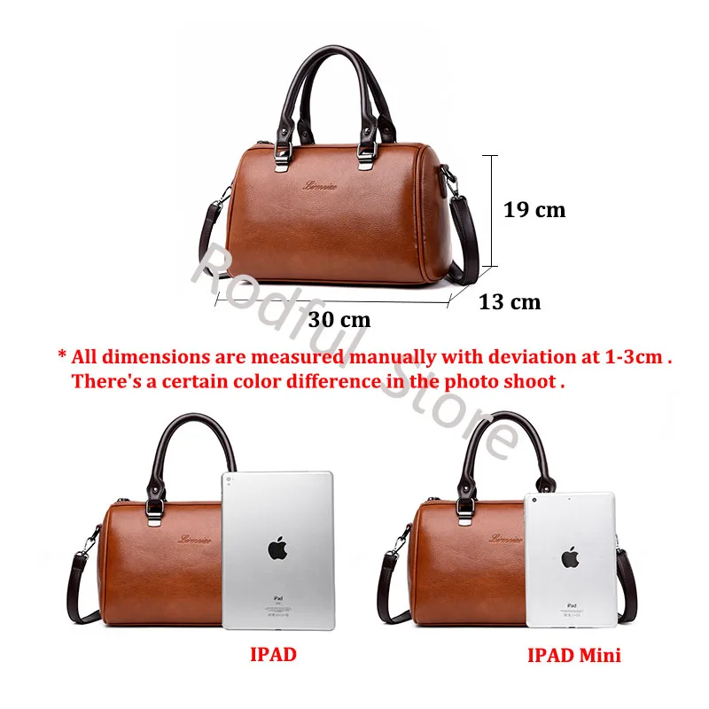 Повседневная кожаная сумка Бостон Женская китайская винтажная дамская сумочка