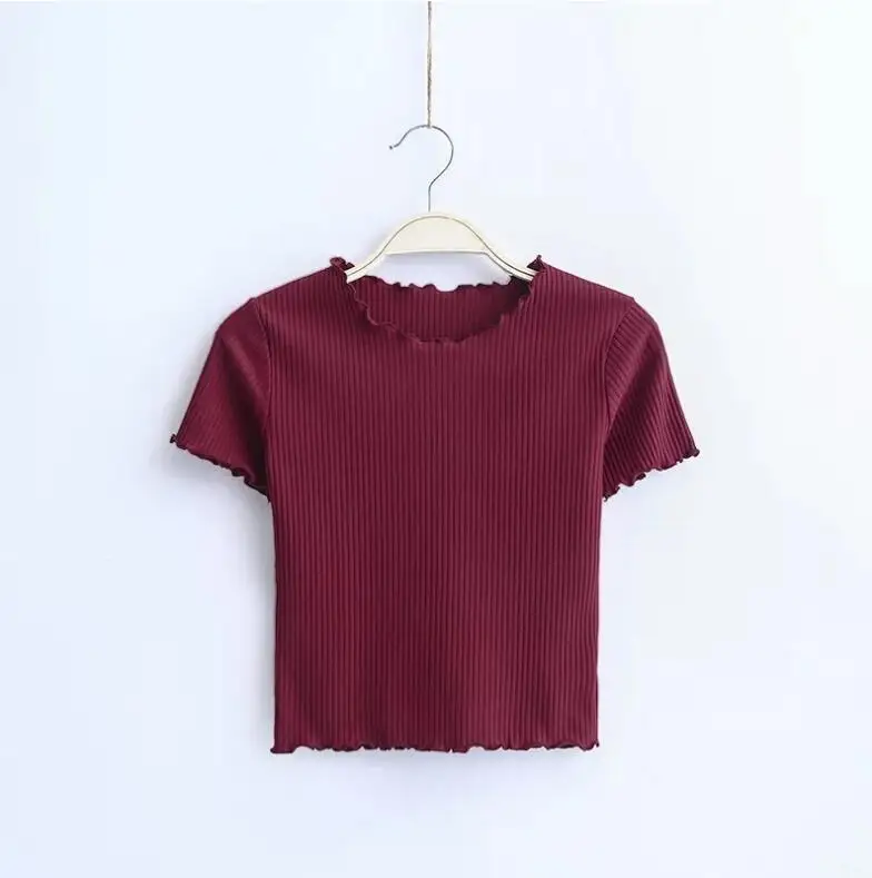 JOYINPARTVintage Wooden Ears with Short Sleeves and Round Neck T-shirt Novelty 2017 Slim Fit Summer Retro Tops | Женская одежда