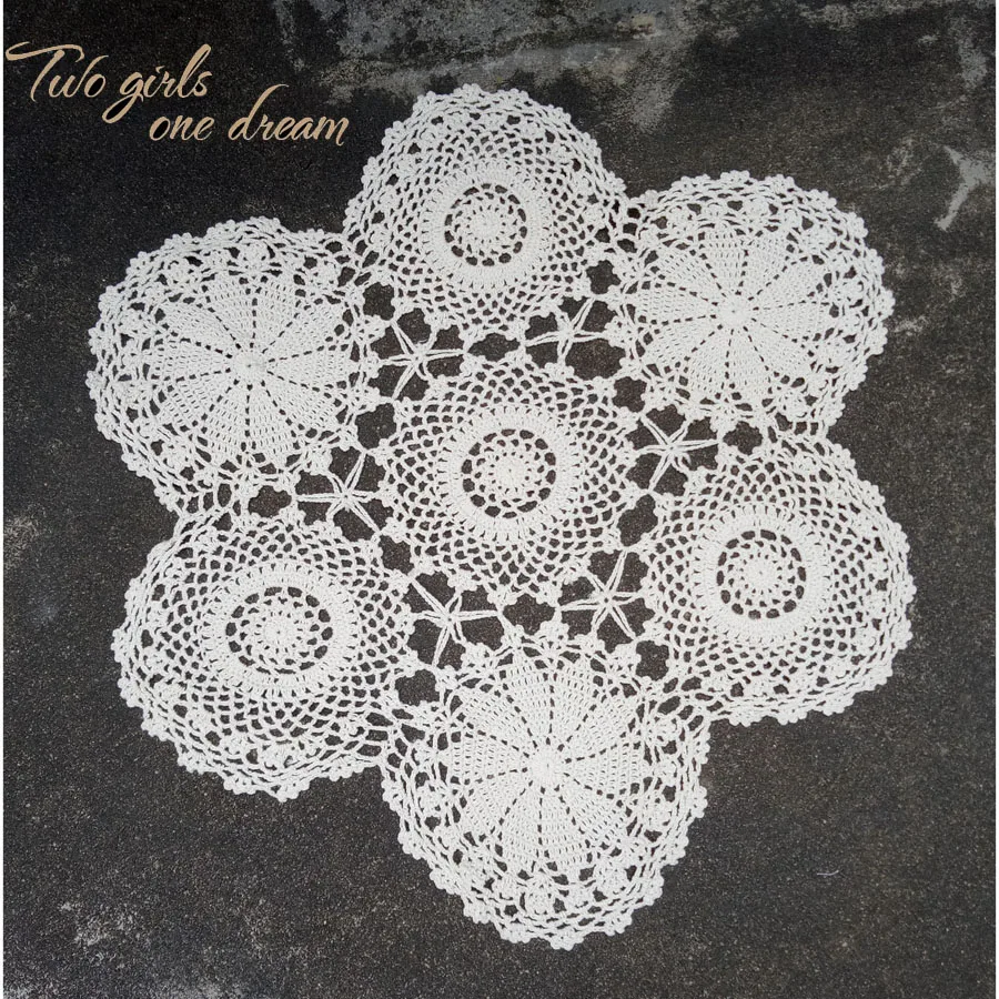 Ручной работы крючок цветок круглая скатерть из хлопка в европейском стиле