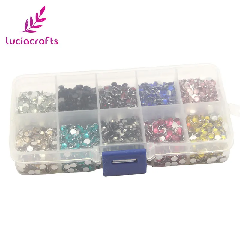 Lucia crafts 1 корт/лот (4000 шт.) 4 мм хрустальные стразы с плоской задней стороной без