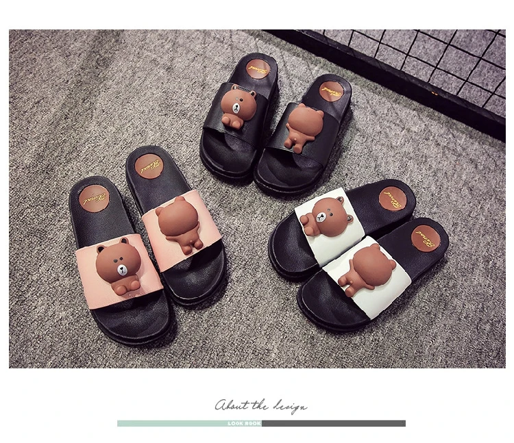 Забавные тапочки; женские домашние тапочки; Вьетнамки; Zapatillas de mujer Pantofle damskie; домашние тапочки с животными; тапочки без застежки