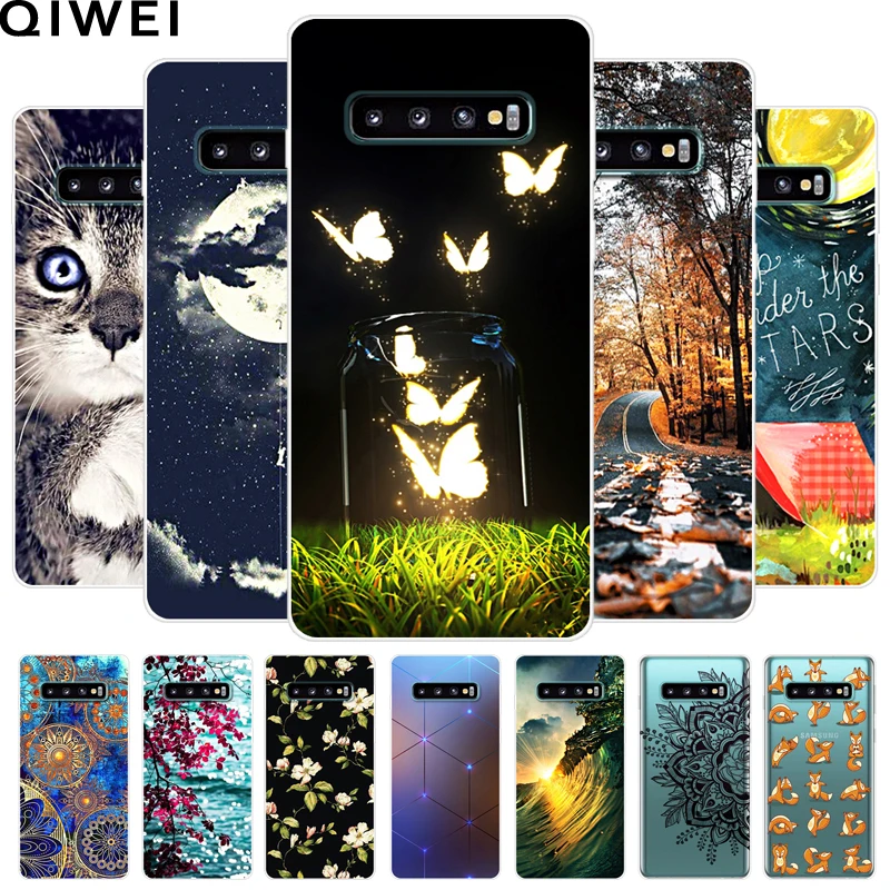 Чехол для Samsung S10 Plus с мультяшным принтом мягкая задняя крышка телефона из ТПУ Galaxy