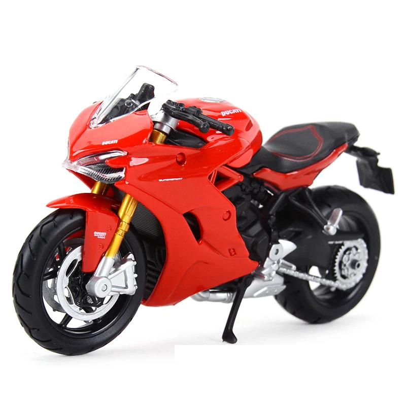 Фото Литая мотоцикл из сплава для модели Ducati 1199, дорожный гоночный локомотив с базой в масштабе 1:18, детская коллекция, декоративные игрушки №4