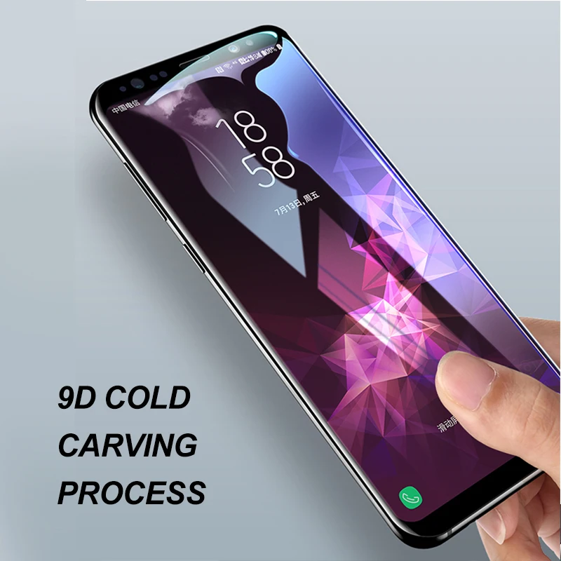 Закаленное защитное стекло 9D для Samsung Galaxy S9 S8 Plus note 8 9|Защитные стёкла и плёнки