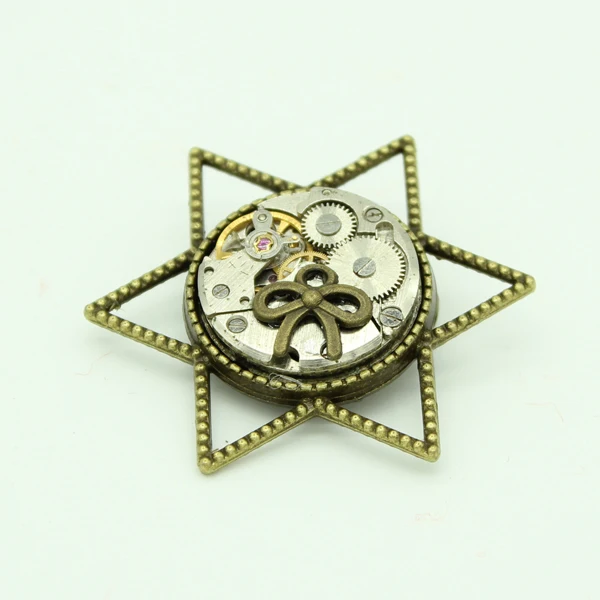 Брошь в стиле стимпанк с механизмом латунная брошь старинные винтажные Запчасти