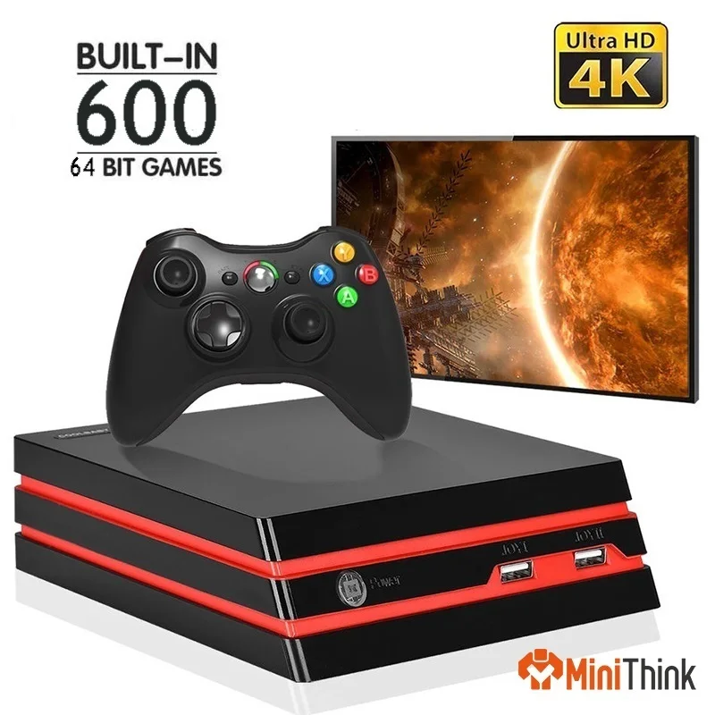 RS-34/RS-93 ТВ Видео игровая консоль 64 бит Поддержка 4K HDMI/AV выход USB беспроводной Bluetooth контроллер встроенный 600 GBA NES MD